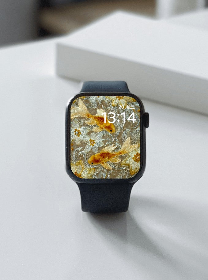 美音天能量壁紙 "鲤华金岁" 財運系列 高清 限量发行 Sarasvati Energy Wallpaper "Carp's Splendor Golden Year" Wealth series HD Limited edition