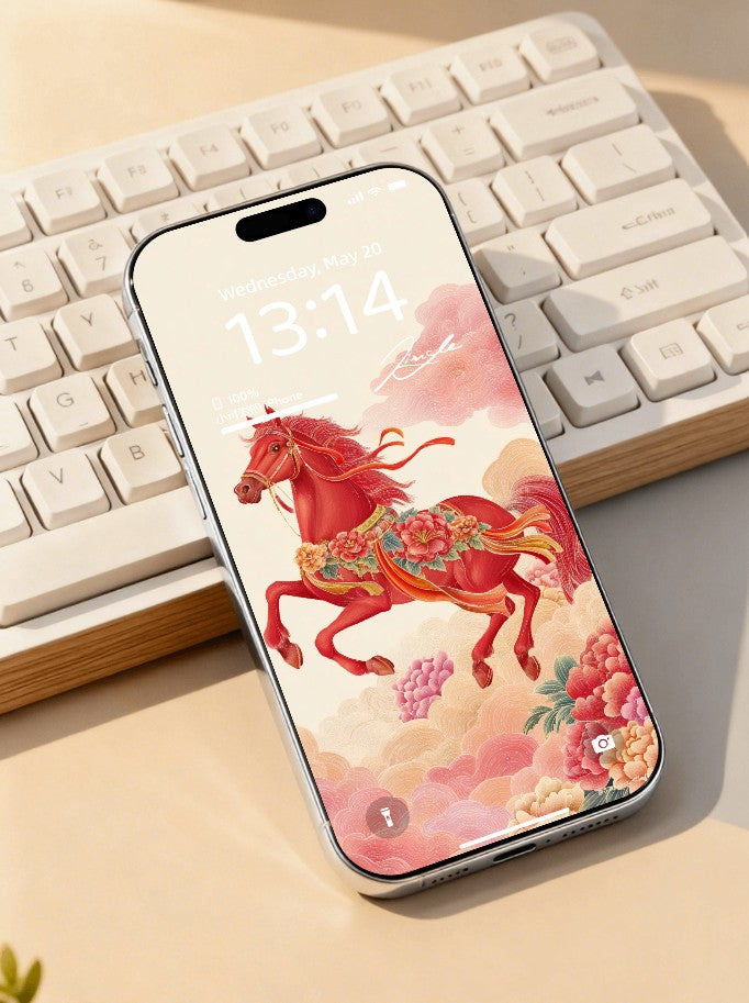 美音天能量壁紙 "馬年限定,虹霓御辰" 事業運系列 高清 限量发行 Sarasvati Energy Wallpaper "Horse Year Edition, Riding Rainbow Commanding Hours" Career series HD Limited edition