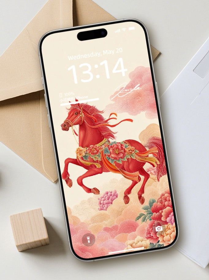 美音天能量壁紙 "馬年限定,虹霓御辰" 事業運系列 高清 限量发行 Sarasvati Energy Wallpaper "Horse Year Edition, Riding Rainbow Commanding Hours" Career series HD Limited edition