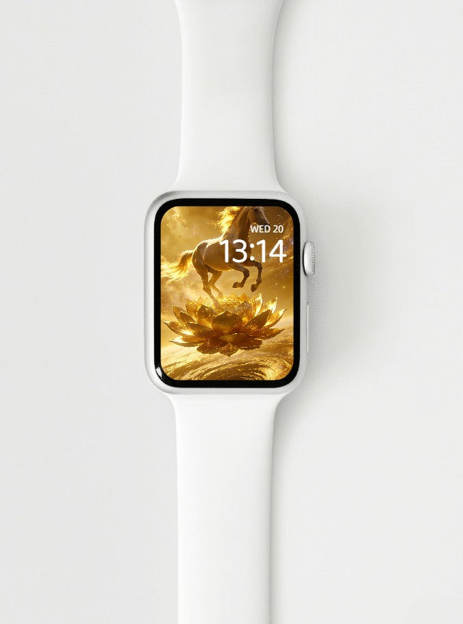 美音天能量壁紙 "馬年限定,天駿蓮華" 財運系列 高清 限量发行 Sarasvati Energy Wallpaper "Horse Year Edition, Celestial Horse Lotus Blossom" Wealth series HD Limited edition