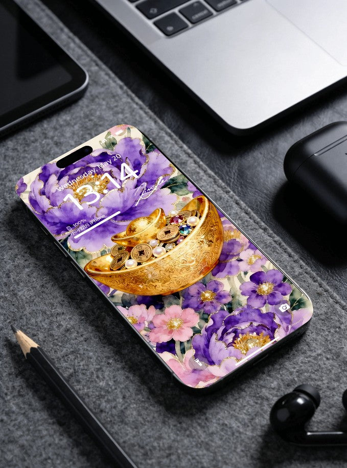 免費結緣限量88份 美音天能量壁紙 "紫氣納珍" 財運系列 高清 限量发行 Complimentary - Limited Sarasvati Energy Wallpaper "Purple Aura Collects Jewels" Wealth series HD Limited edition