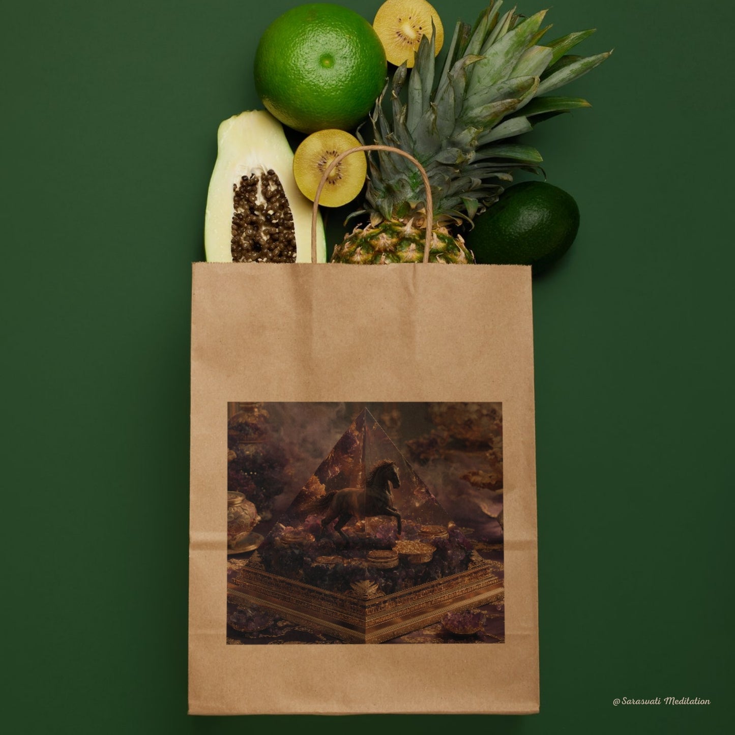 美音天數字能量金字塔"紫府玄駒"財運&事業運 僅1份 數字孿生概念作品 附能量證書 獨立唯一編碼Sarasvati Digital Orgone Pyramid "Purple Mansion’s Mystic Colt" Wealth&Career Only one Digital Twin Concept Work Certificated with Independent And Unique Number