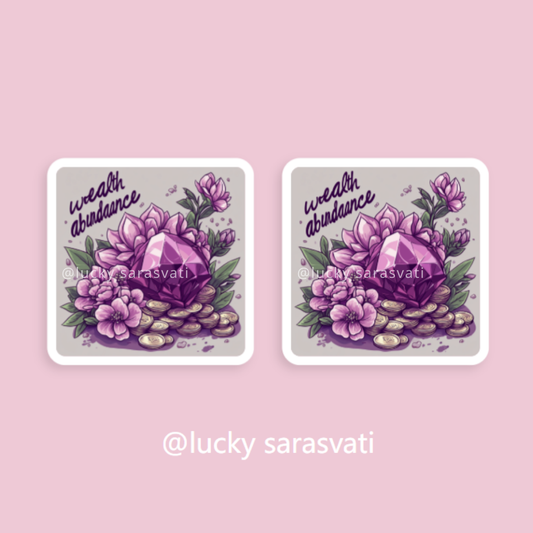 美音天能量頭像頭貼"財紫貴氣"財運系列 Sarasvati Energy Head Portrait Stickers "Rich, Purple and Noble" Wealth series