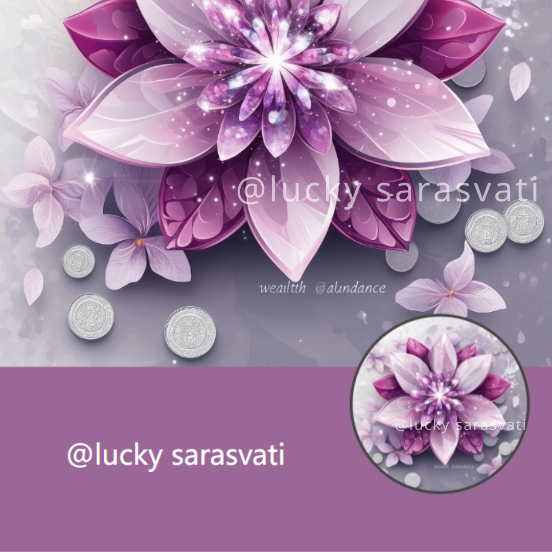 美音天能量頭像頭貼貴紫尊榮財運&戀愛運系列 Sarasvati Energy Head Portrait Stickers Noble Purple Honor Wealth&Love series