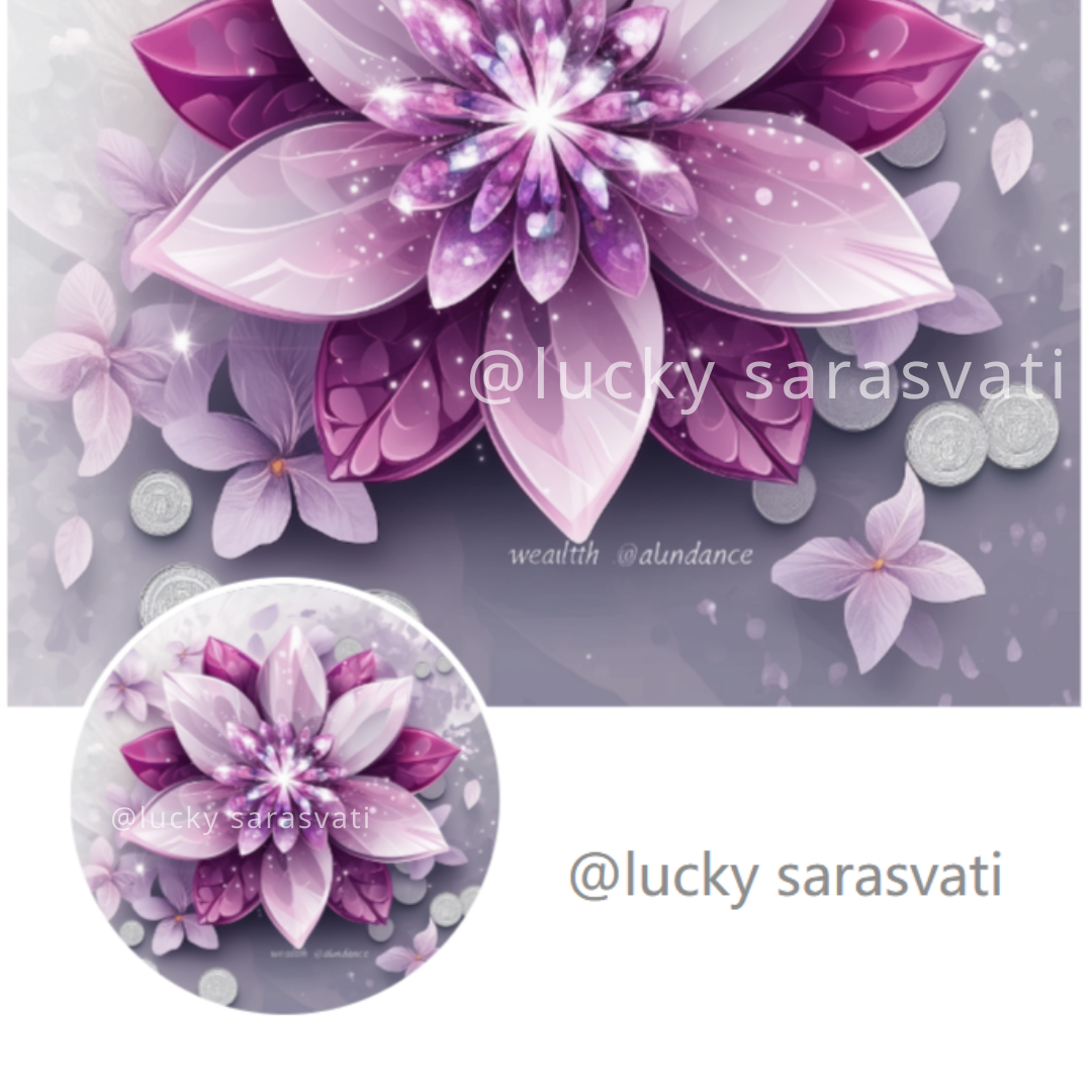 美音天能量頭像頭貼貴紫尊榮財運&戀愛運系列 Sarasvati Energy Head Portrait Stickers Noble Purple Honor Wealth&Love series