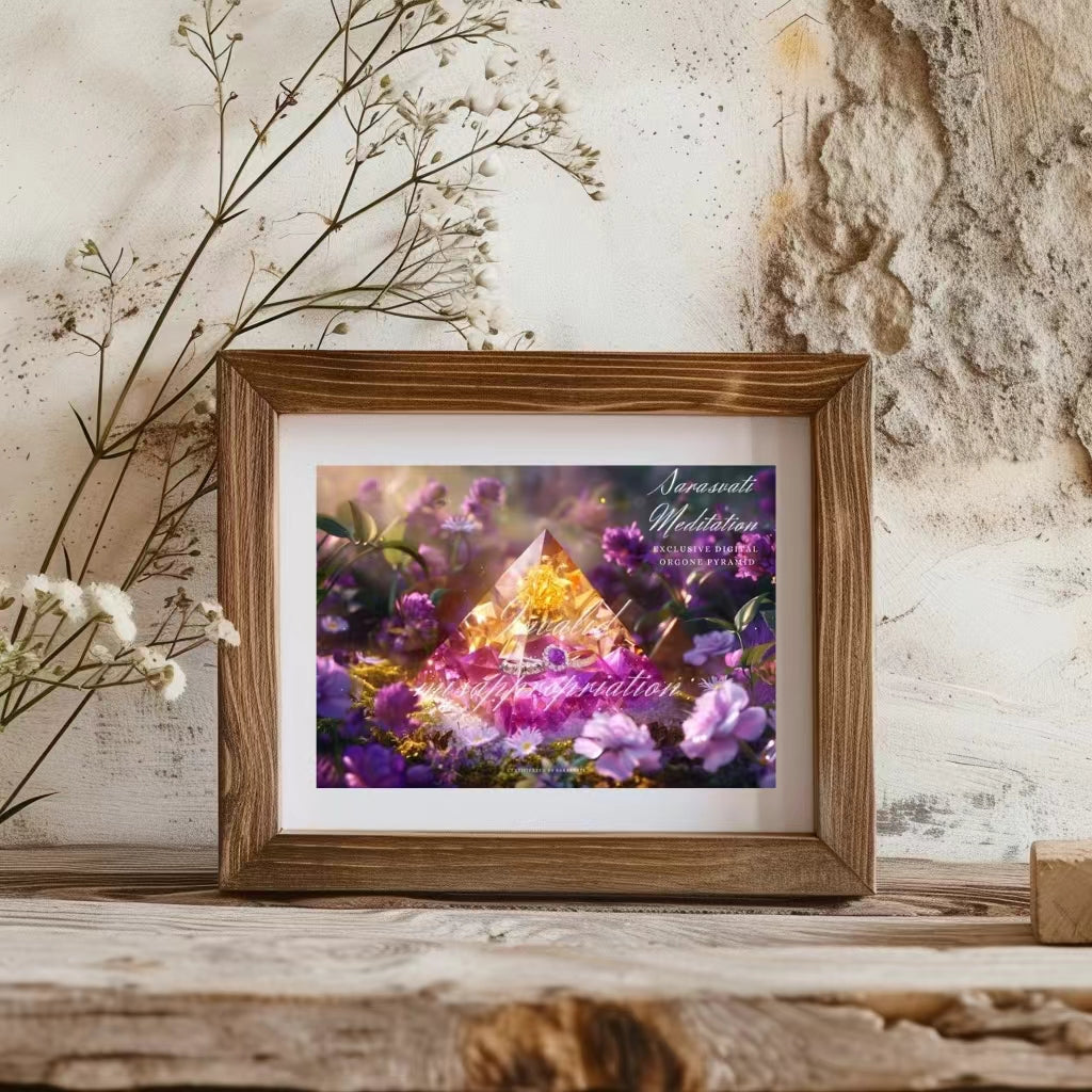 Sarasvati Digital Orgone Pyramid "Deep Love And Marry" Love Series Un seul concept de jumeau numérique fonctionne certifié avec un numéro indépendant et unique 