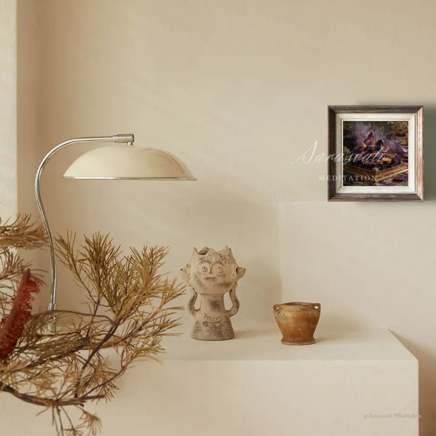 美音天數字能量金字塔"紫府玄駒"財運&事業運 僅1份 數字孿生概念作品 附能量證書 獨立唯一編碼Sarasvati Digital Orgone Pyramid "Purple Mansion’s Mystic Colt" Wealth&Career Only one Digital Twin Concept Work Certificated with Independent And Unique Number