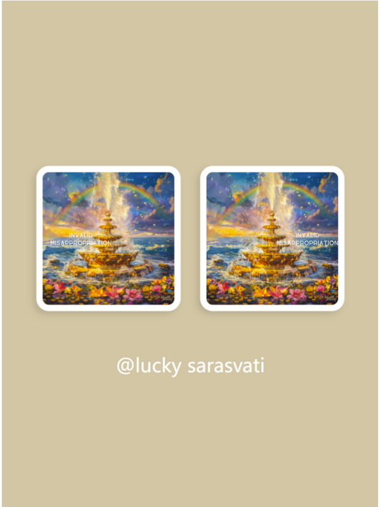 美音天能量頭像頭貼"吸金仙泉"財運系列 Sarasvati Energy Head Portrait Stickers "Attract Wealth Fountain" Wealth series