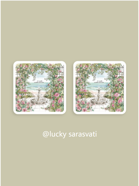 Sarasvati Energy Head Portrait Stickers "Monet Garden" Série Amour Sarasvati Energy Head Portrait Stickers "Monet Garden" Série Amour 