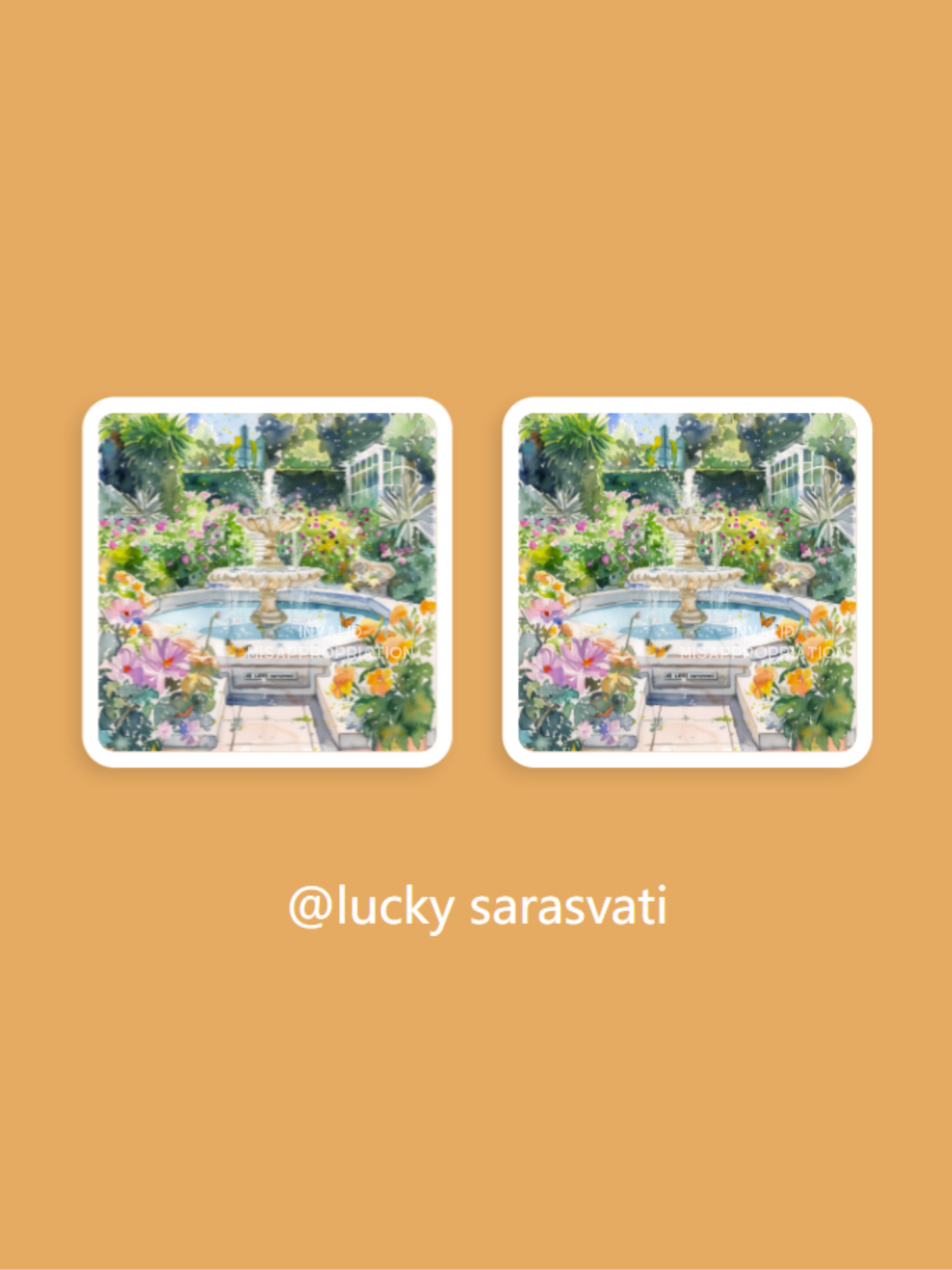 美音天能量頭像頭貼"橙蝶花園"戀愛運&财运系列 Sarasvati Energy Head Portrait Stickers "Orange Butterfly Garden" Love&Wealth series