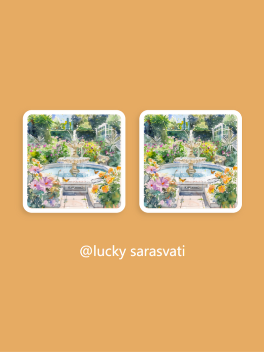 美音天能量頭像頭貼"橙蝶花園"戀愛運&财运系列 Sarasvati Energy Head Portrait Stickers "Orange Butterfly Garden" Love&Wealth series