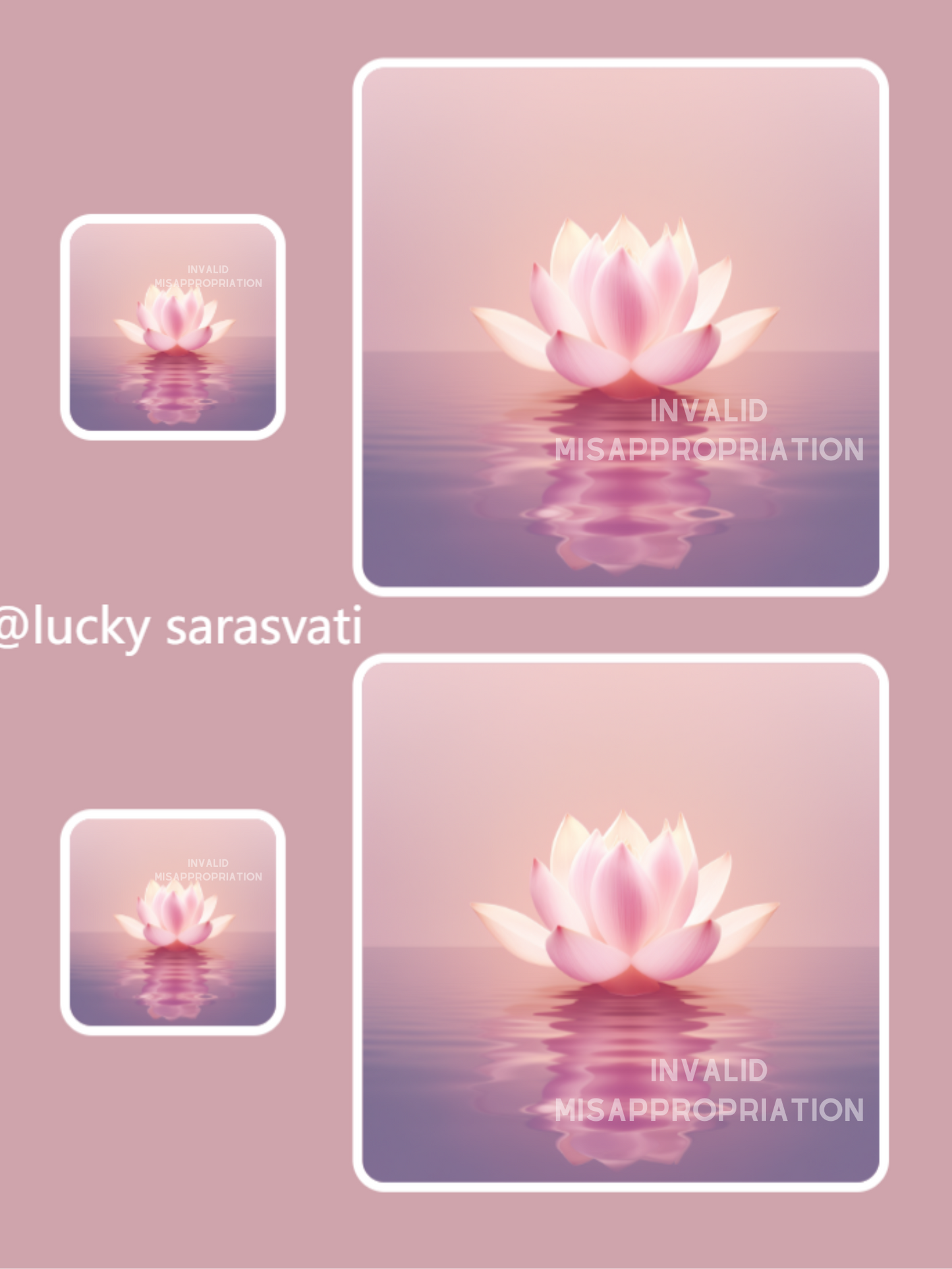 美音天能量頭像頭貼"映日夏歌"戀愛運&庇佑系列 Sarasvati Energy Head Portrait Stickers "Lotus Summer Song" Love&Bless series