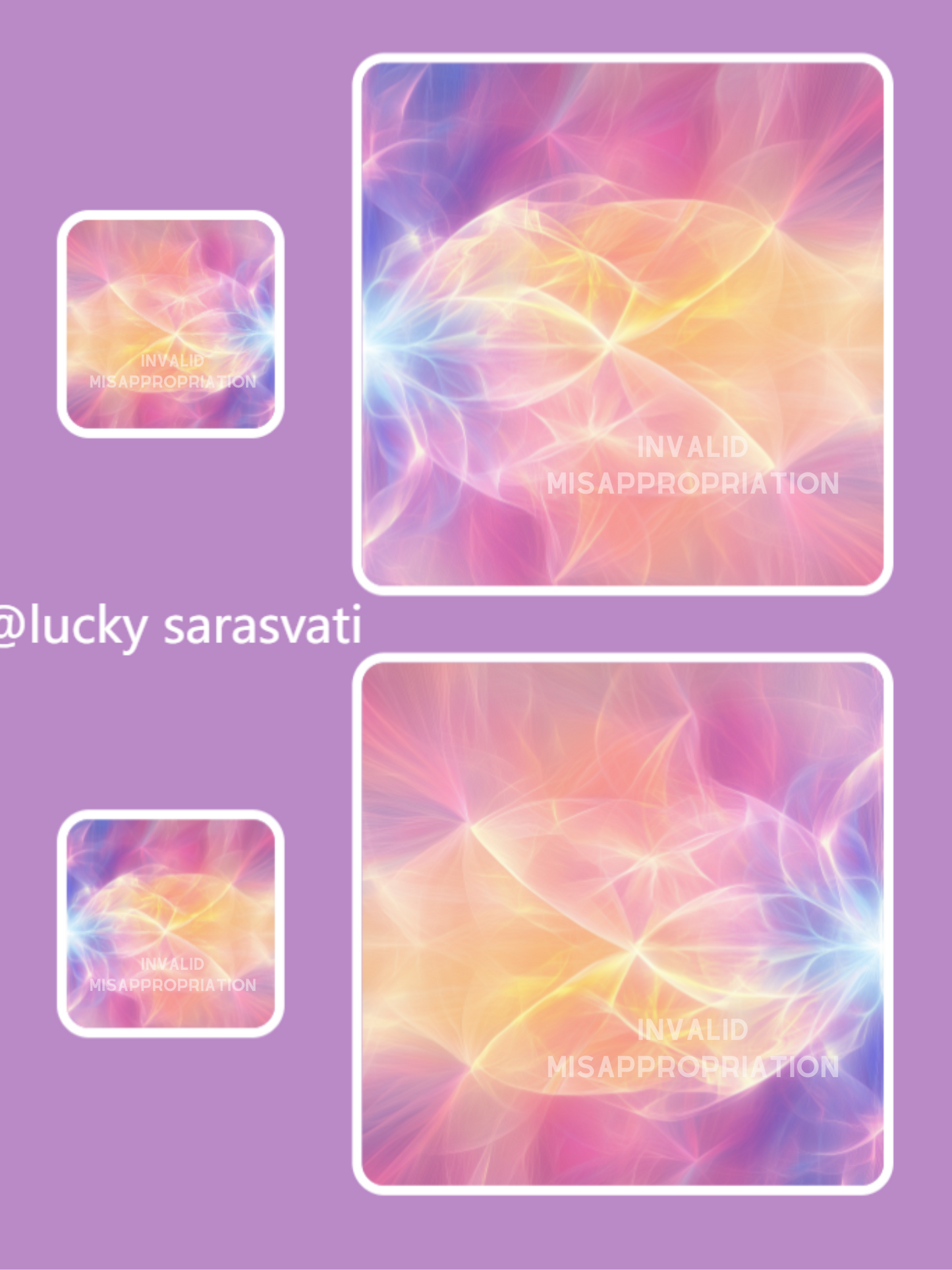 Sarasvati Couple Energy Head Portrait Autocollants "Red Luan Star Shining" Série Amour Sarasvati Couple Energy Head Portrait Autocollants "Red Luan Star Shining" Série Amour 