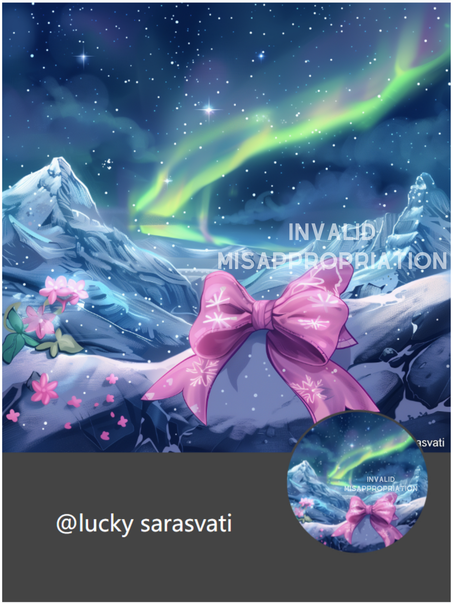 美音天能量頭像頭貼"映雪極光"事業運系列 Sarasvati Energy Head Portrait Stickers "Snow Aurora" Career series