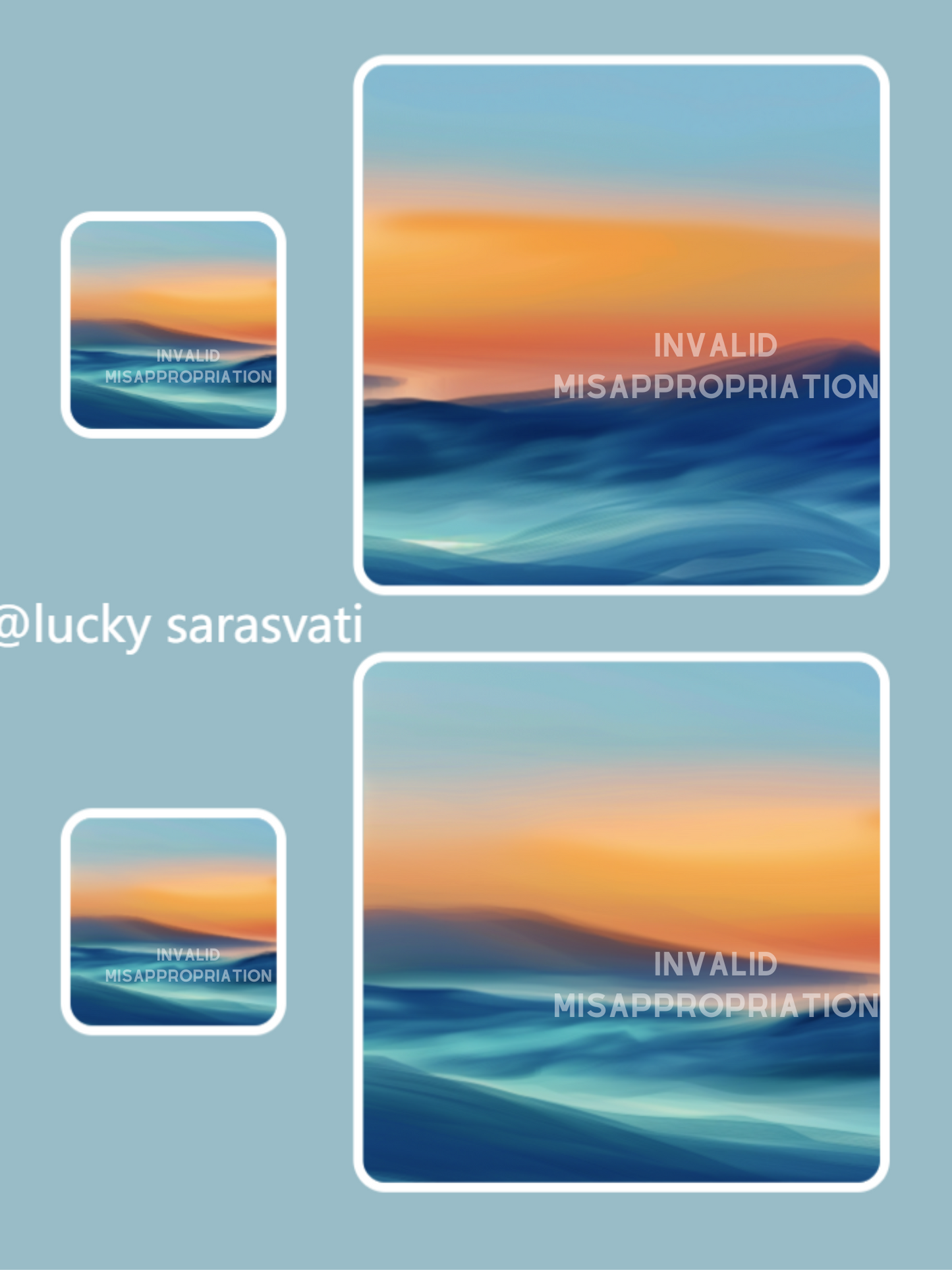 美音天情侶能量頭像頭貼"與君共賞"戀愛運系列 Sarasvati Couple Energy Head Portrait Stickers "Enjoy With You" Love series