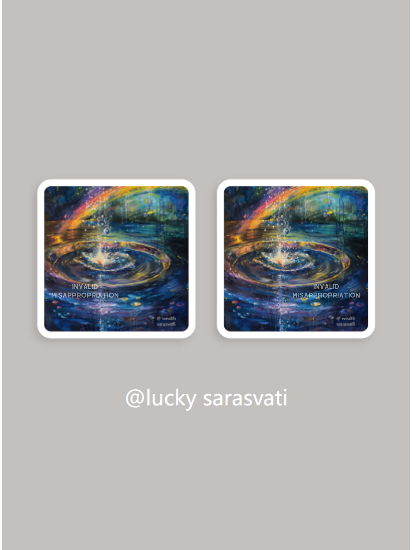 美音天能量頭像頭貼"點金仙泉"財運系列 Sarasvati Energy Head Portrait Stickers "Gold Pointing Fountain" Wealth series