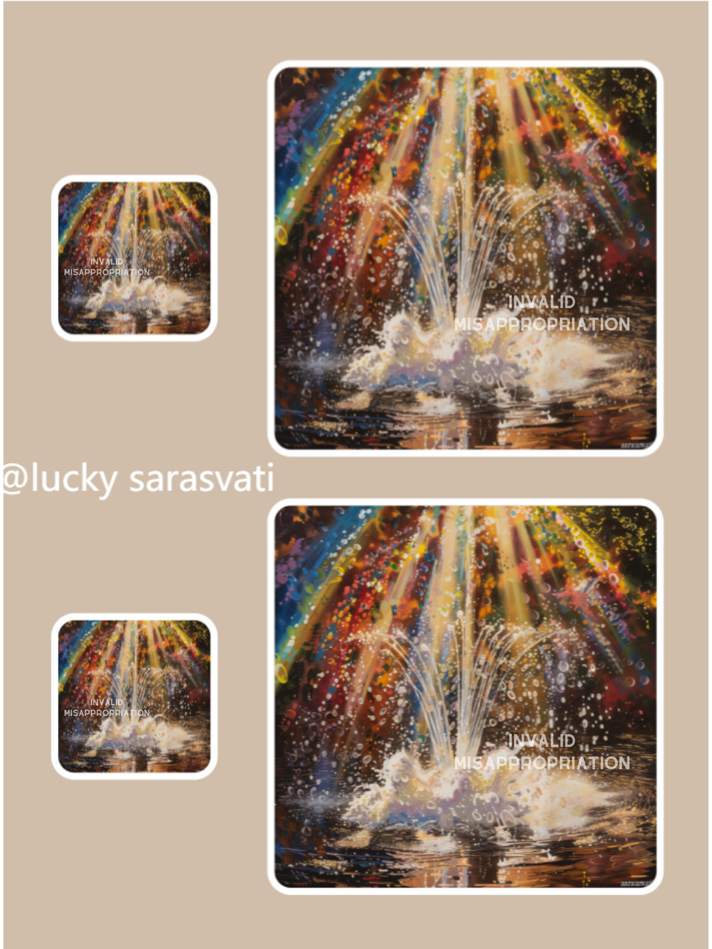 Sarasvati Energy Head Portrait Autocollants "Forex Fountain" Série Richesse Sarasvati Energy Head Portrait Autocollants "Forex Fountain" Série Richesse 