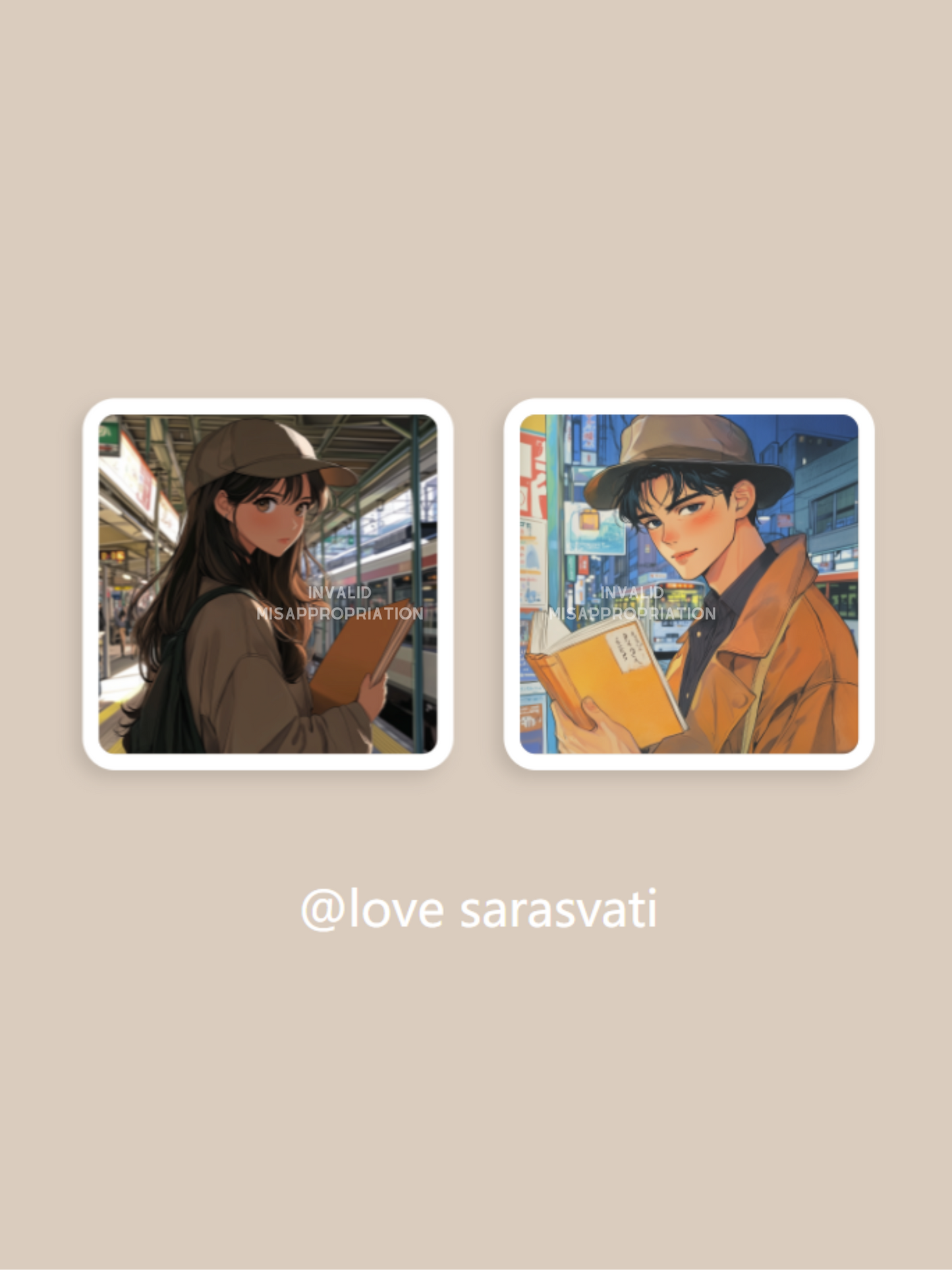 美音天情侶能量頭像頭貼"一眼萬年"戀愛運系列 Sarasvati Couple Energy Head Portrait Stickers "A glance lasts forever" Love series