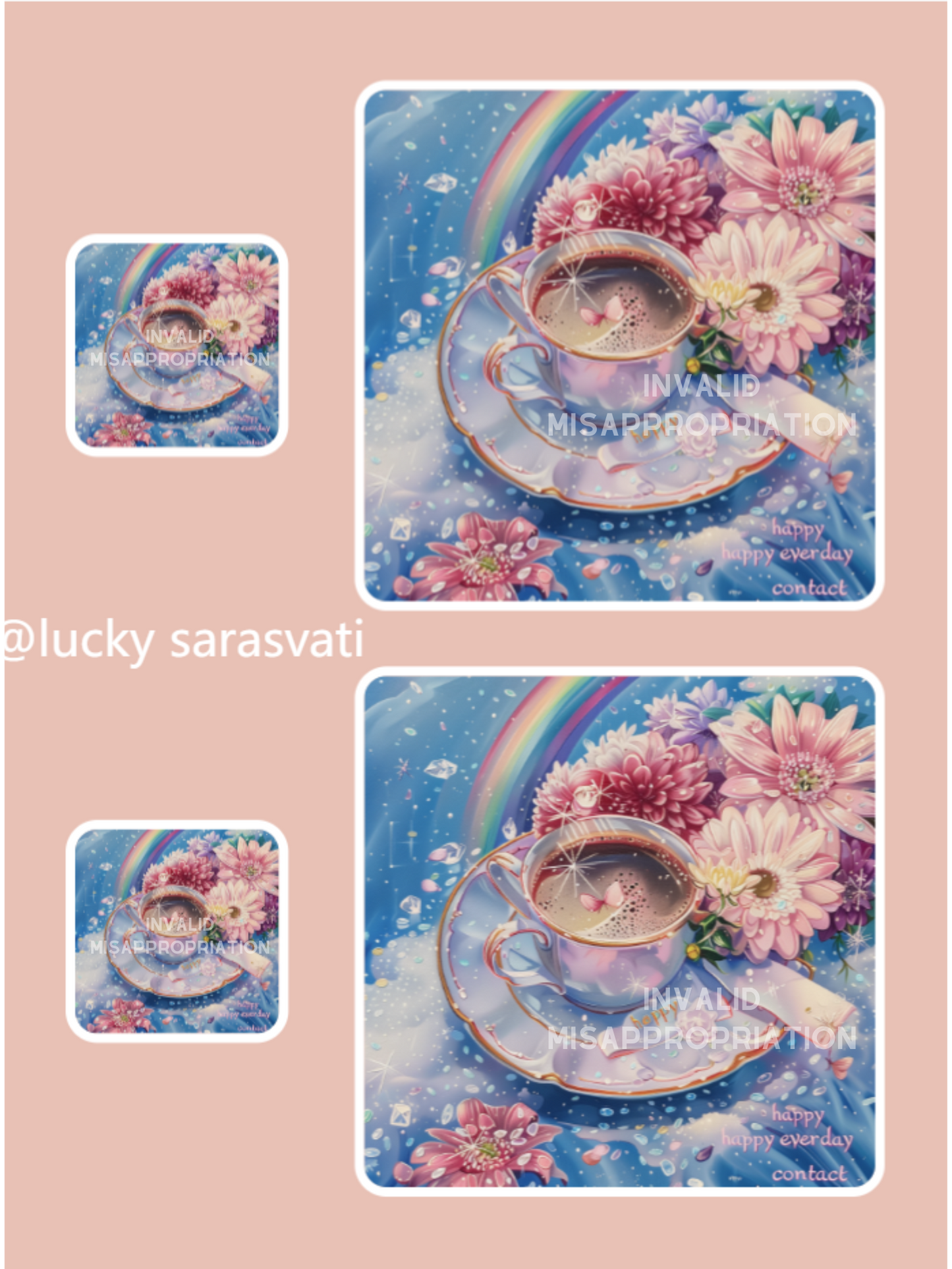 Sarasvati Energy Head Portrait Stickers "Date Americano" Série Amour Sarasvati Energy Head Portrait Autocollants "Date Americano" Série Amour 