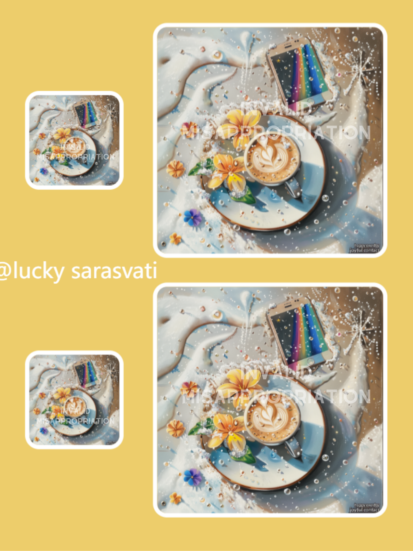 Sarasvati Energy Head Portrait Autocollants "Heartbeat Flat White" Série Amour Sarasvati Energy Head Portrait Autocollants "Heartbeat Flat White" Série Amour 