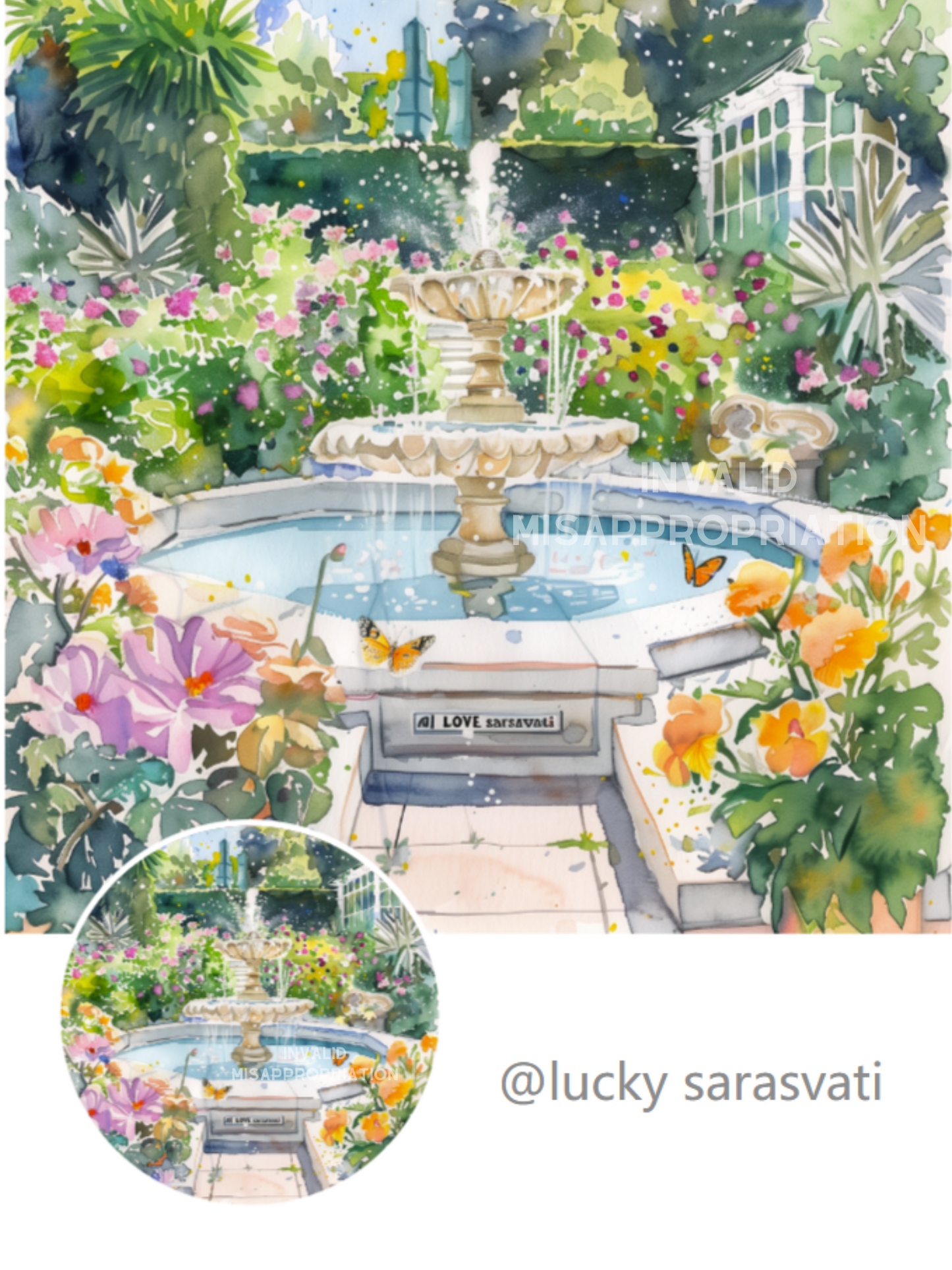 美音天能量頭像頭貼"橙蝶花園"戀愛運&财运系列 Sarasvati Energy Head Portrait Stickers "Orange Butterfly Garden" Love&Wealth series