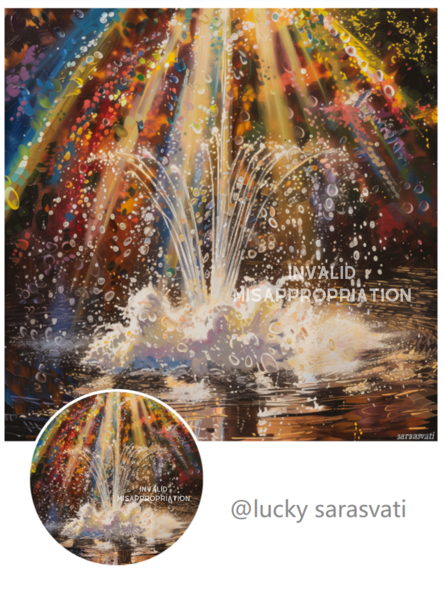 美音天能量頭像頭貼"外匯仙泉"財運系列 Sarasvati Energy Head Portrait Stickers "Forex Fountain" Wealth series