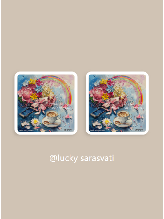 Sarasvati Energy Head Portrait Stickers "Date Latte" Série Amour Sarasvati Energy Head Portrait Autocollants "Date Latte" Série Amour 