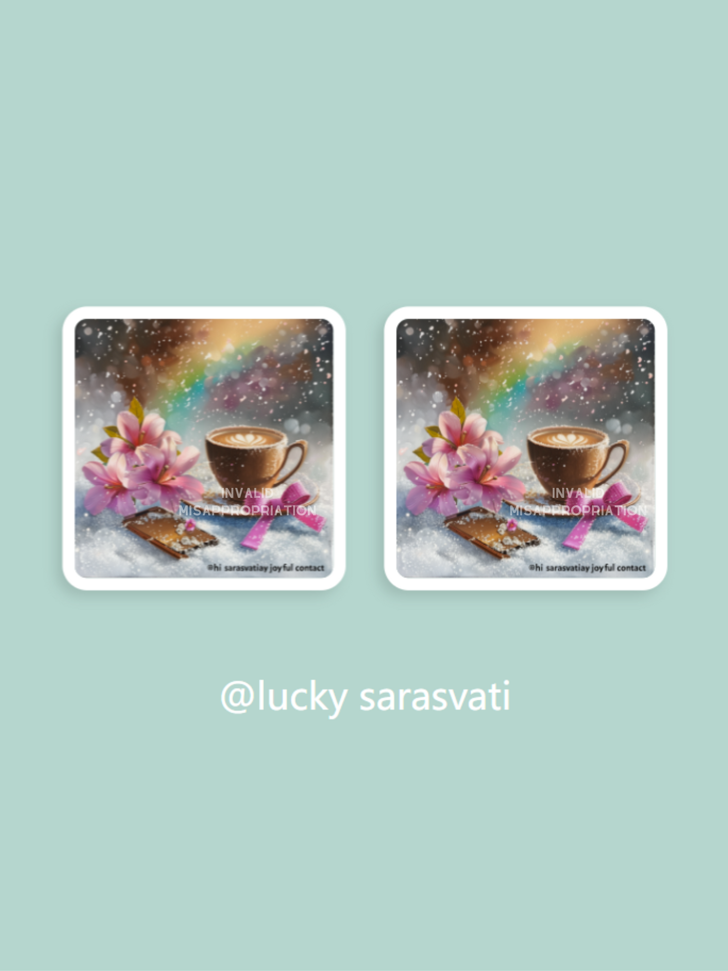 Sarasvati Energy Head Portrait Stickers "First Snow Macchiato" Série Love Sarasvati Energy Head Portrait Stickers "First Snow Macchiato" Série Love 