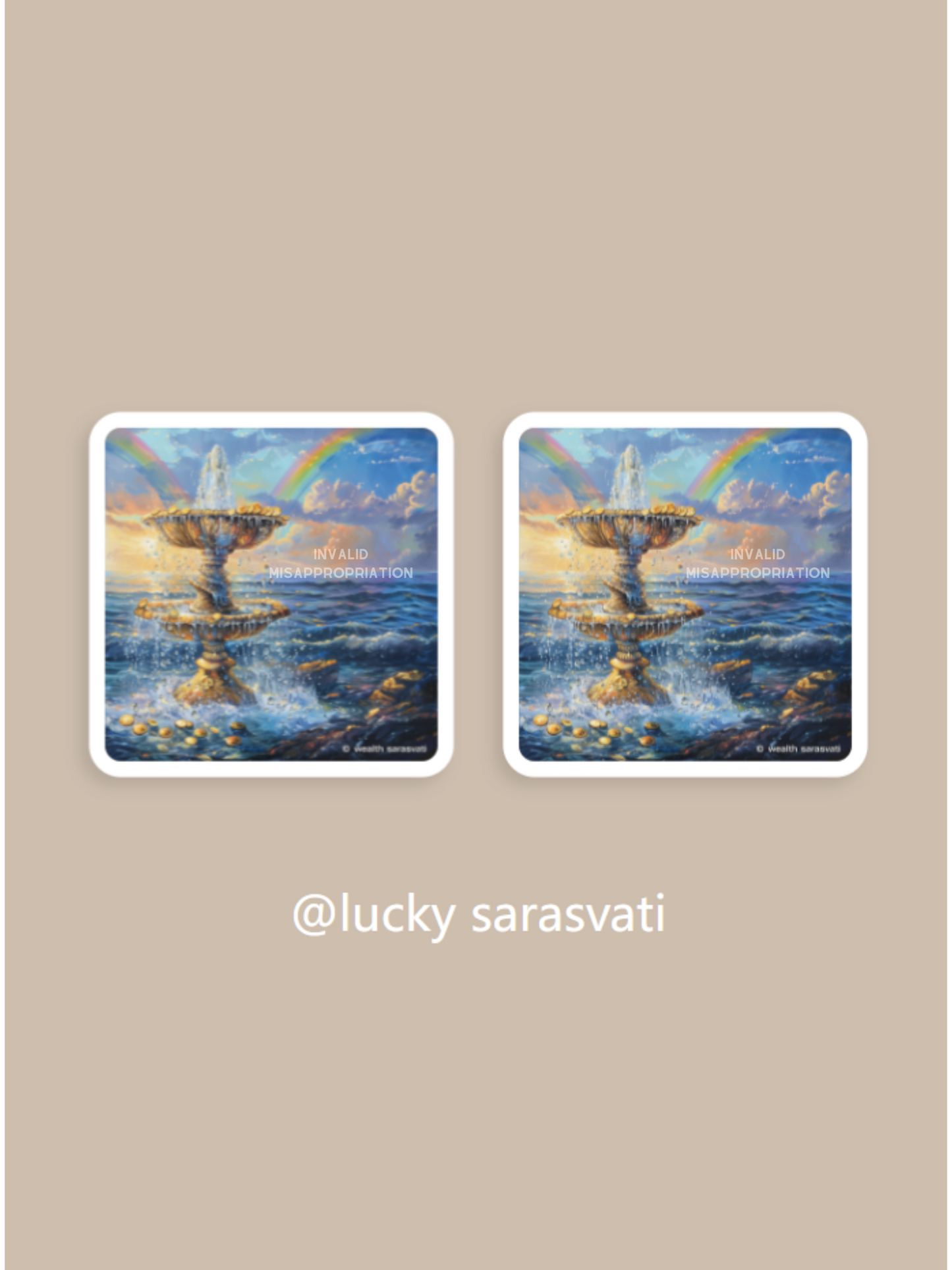 美音天能量頭像頭貼"量化仙泉"財運系列 Sarasvati Energy Head Portrait Stickers "Quantitative Fountain" Wealth series