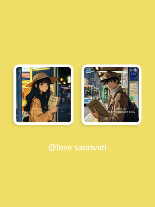 美音天情侶能量頭像頭貼"才貌雙絕"戀愛運系列 Sarasvati Couple Energy Head Portrait Stickers "Both Talent And Beauty" Love series