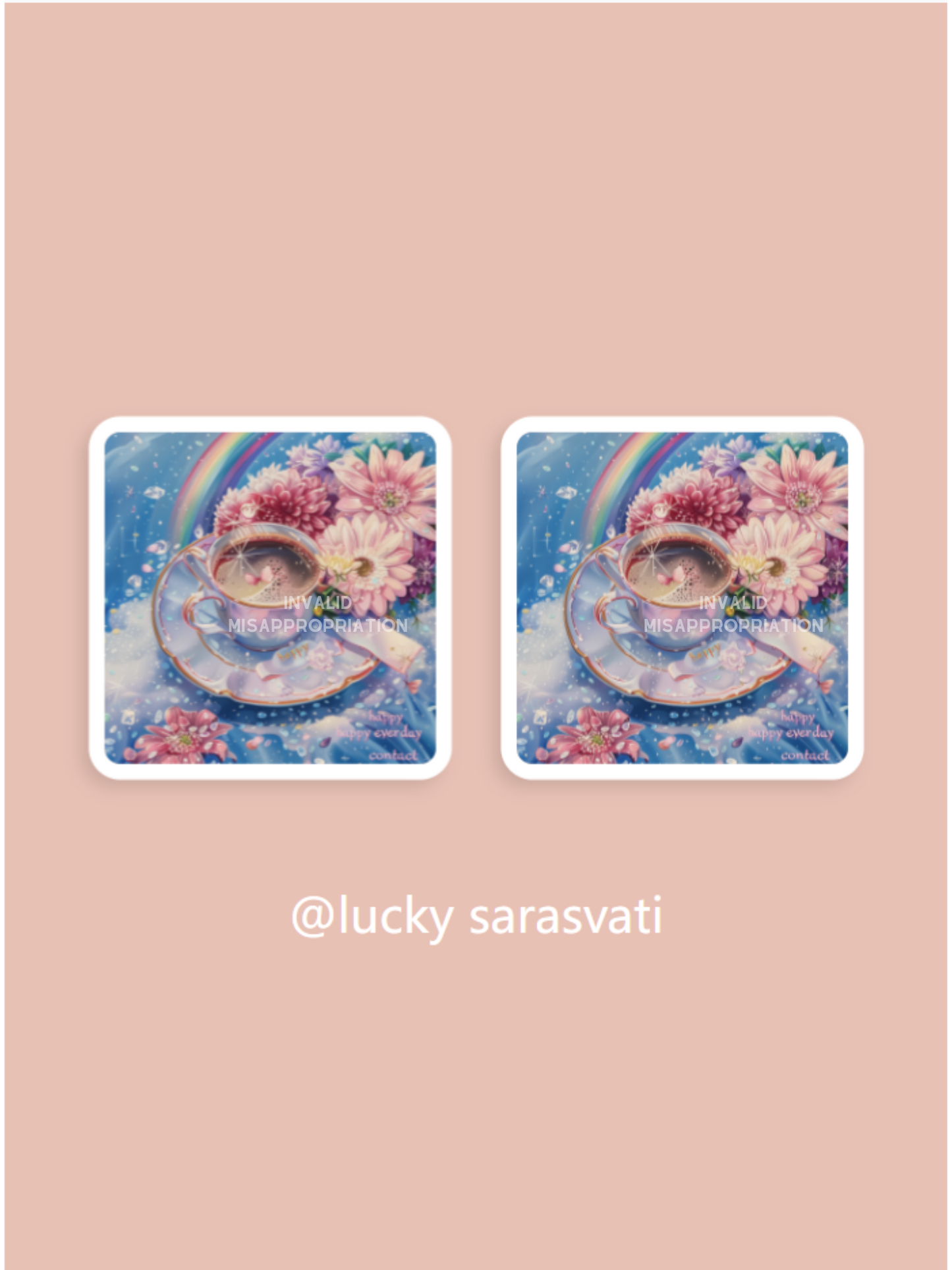 美音天能量頭像頭貼 "約會美式" 戀愛運系列 Sarasvati Energy Head Portrait Stickers "Date Americano" Love series