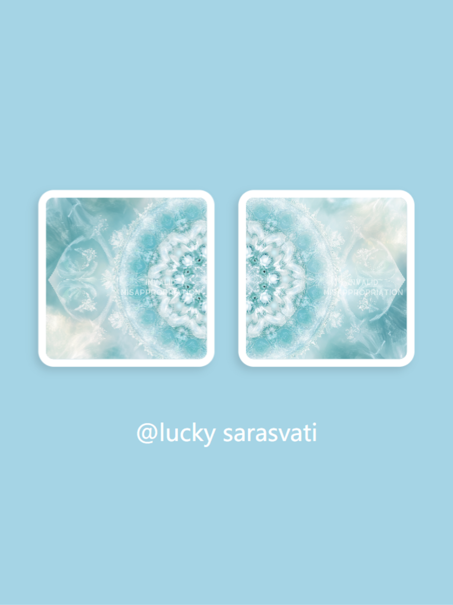 美音天情侶能量頭像頭貼"琉璃藍霞"戀愛運&事業運系列 Sarasvati Energy Head Portrait Stickers "Crystal Blue Glow" Love&Career series