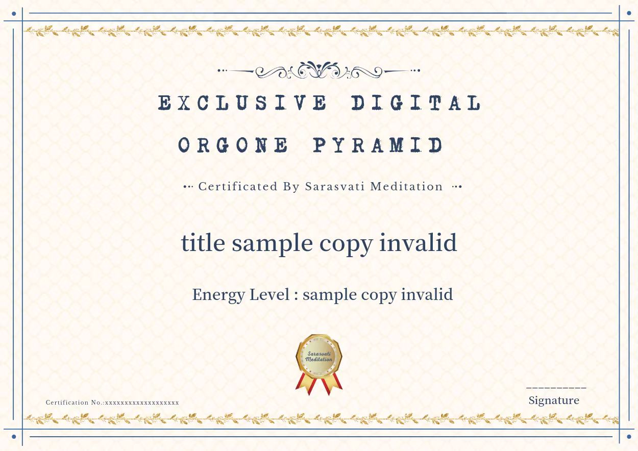 Sarasvati Digital Orgone Pyramid "Deep Love And Marry" Love Series Un seul concept de jumeau numérique fonctionne certifié avec un numéro indépendant et unique 