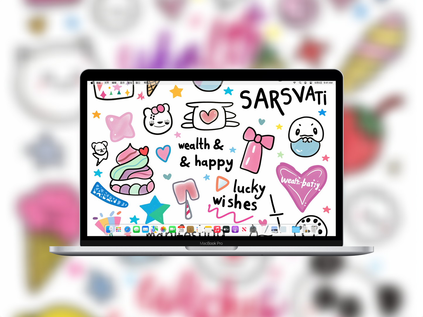 Sarasvati Energy Wallpaper "Wonderful Good Luck Stickers 03" Série Wealth&amp;Lucky HD Édition limitée Sarasvati Energy Wallpaper "Wonderful Good Luck Stickers 03" Série Wealth&amp;Lucky HD Édition limitée 