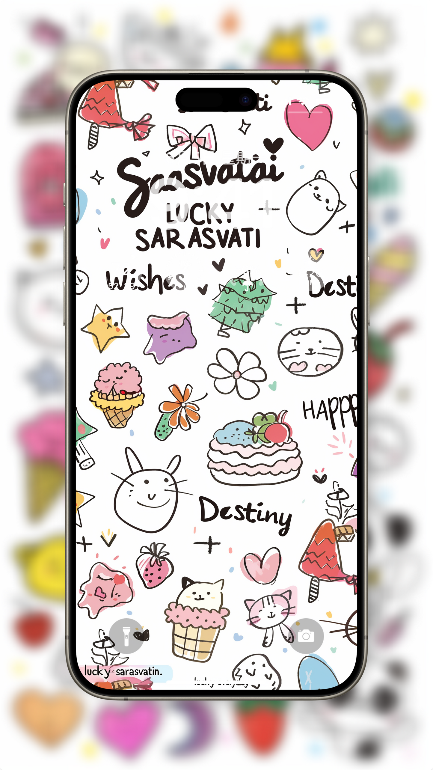 Sarasvati Energy Wallpaper "Wonderful Good Luck Stickers 05" Série Wealth&amp;Lucky HD Édition limitée Sarasvati Energy Wallpaper "Wonderful Good Luck Stickers 05" Série Wealth&amp;Lucky HD Édition limitée 