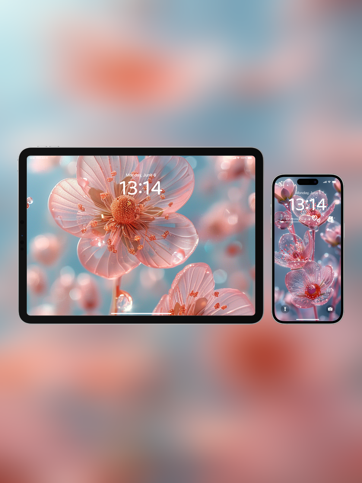 美音天能量壁紙"桃花多多" 戀愛運系列 高清 限量发行 Sarasvati Energy Wallpaper "Peach blossoms abound" Love series HD Limited edition